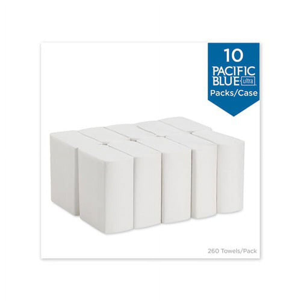 Pacific Blue Ultra Z-Fold Folded Paper Towels 8 x 11, White, 260/Pack, 10 PK/CT
