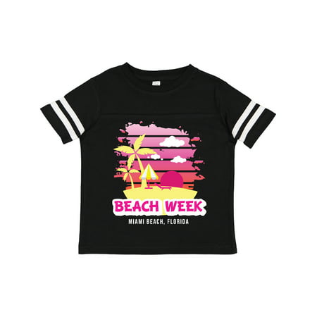 

Inktastic Beach Week Miami Beach Florida with Palm Trees Gift Toddler Toddler Girl T-Shirt