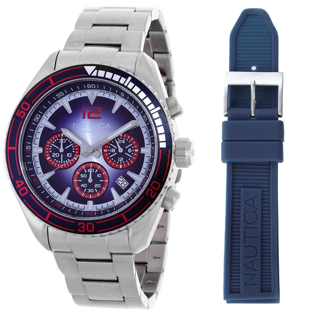 Nautica Nct Windros Multifunction Quartz Black Dial Men