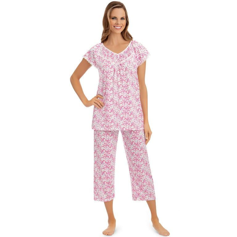 Charter Club Wo Cotton Capri Pajama Set Poppy Ditsy – CheapUndies