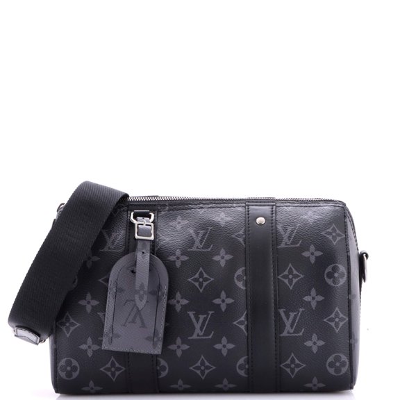 Pre-Owned City Keepall Bag Reverse Monogram Eclipse Canvas By Rebag