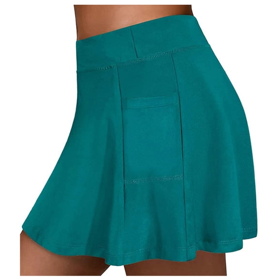 ibiyuan Spring Skirts For Women Pleated Tennis Skirts for Women Athletic Seamless High Waisted Skort Built-in Shorts with Pockets