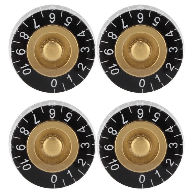 Demonsen Top Hat Knobs,Musical Instrument Supplies,4Pcs Top Hat Knobs Electric Guitar Volume Control Potentiometer for LP Straight Barrel Type