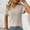 Beige, variant on QUNYINEY Striped Shirts for Women Trendy Short Sleeve V Neck Casual Tops Going Out Loose Pullover Shirts