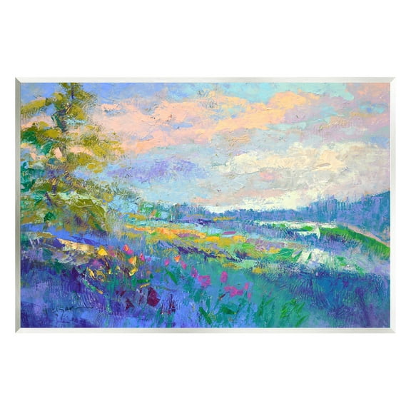 Stupell Industries Modern Hill Woodland Landscape Painting Unframed Art Print Wall Art, Design by Dorothy Fagan