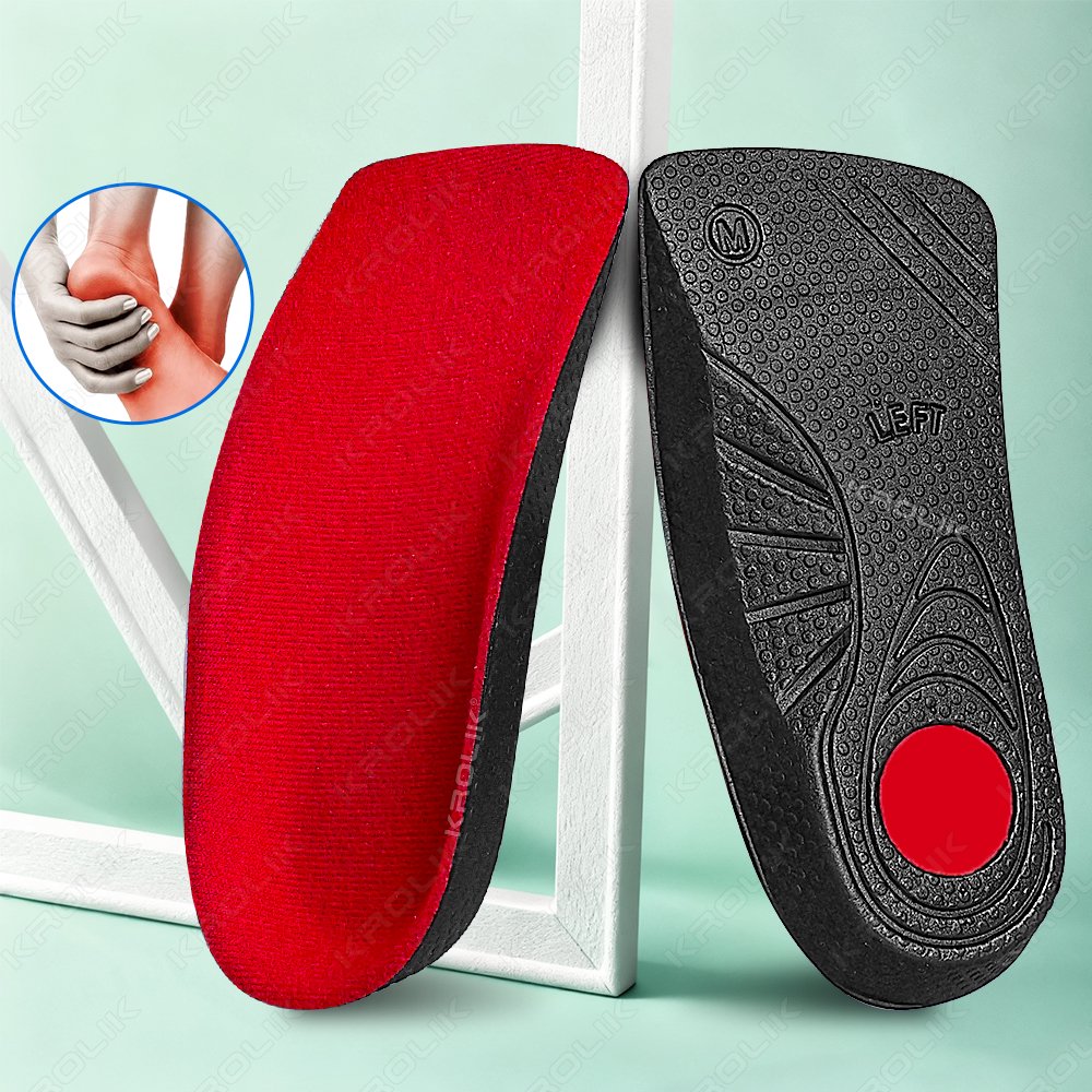 Half Arch Support Orthopedic Insole Flat Foot Orthotic Insoles Insert Shoe Pad For Children Kids Men Women 1 Pair