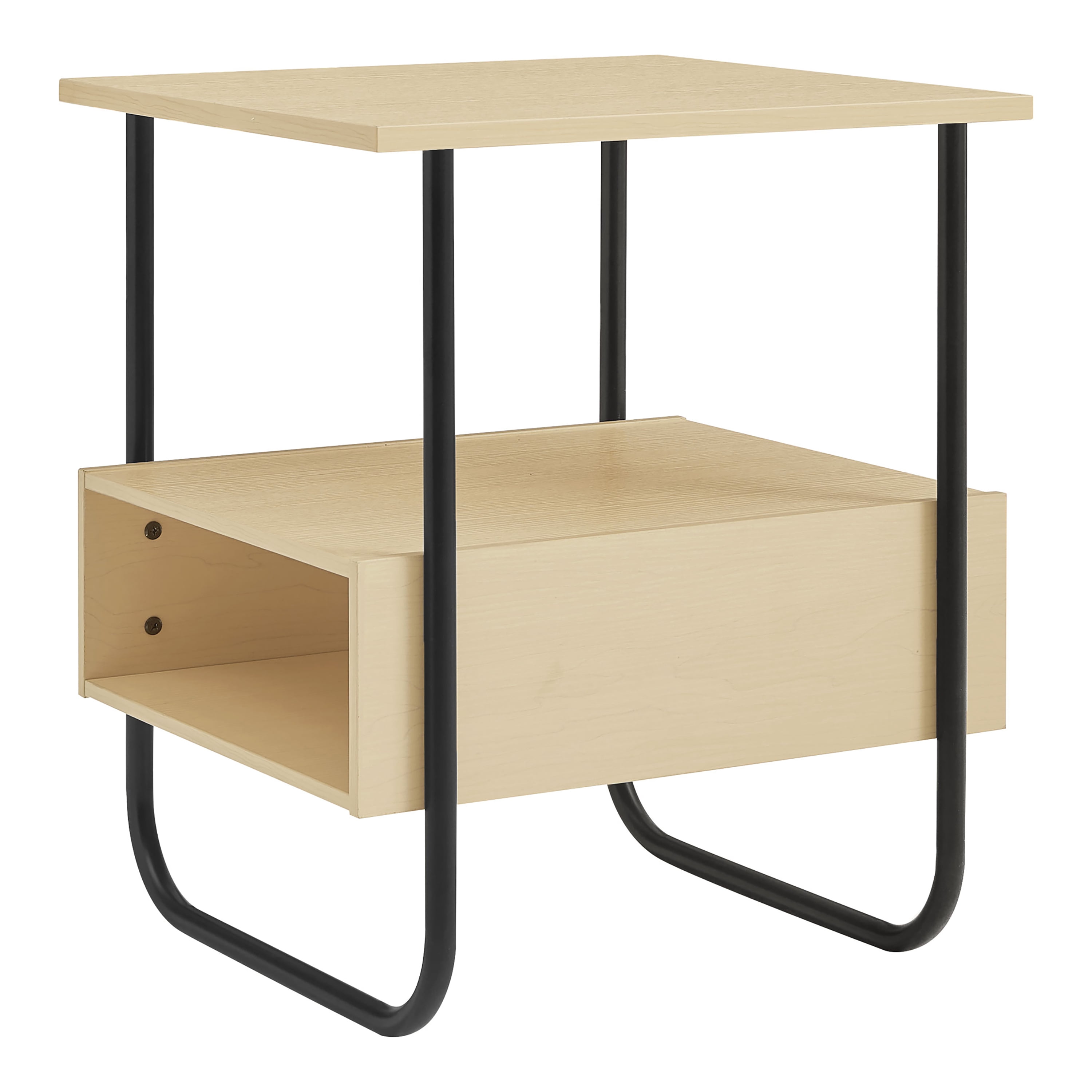 Furniture of America Javor 2-Cubby Wood Indoor End Table, Light Maple