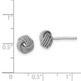 thumbnail image 2 of White Sterling Silver Earring Love Knots Women'S 9 mm 10, 2 of 2