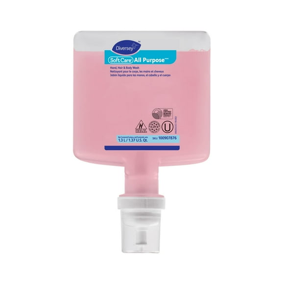 Diversey Soft Care All Purpose Hand Hair And Body Lemon Tea Splash 1.3 L Cartridge 6/Carton