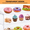 thumbnail image 4 of 3 Tier Pastry Display Case,  Acrylic Display Case with Rear Door Access for Bakery Countertop Snack Bar Cafe, 4 of 6