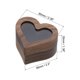 thumbnail image 2 of Caja de anillos de madera, caja de anillos en forma de corazón con una ranura, marrón, 2 of 7