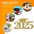 thumbnail image 3 of Greenadscape 30Pcs Double Sided Golden Graduation Cap Cutout Decorations for 2025 Grad Party Table Decor, 3 of 6