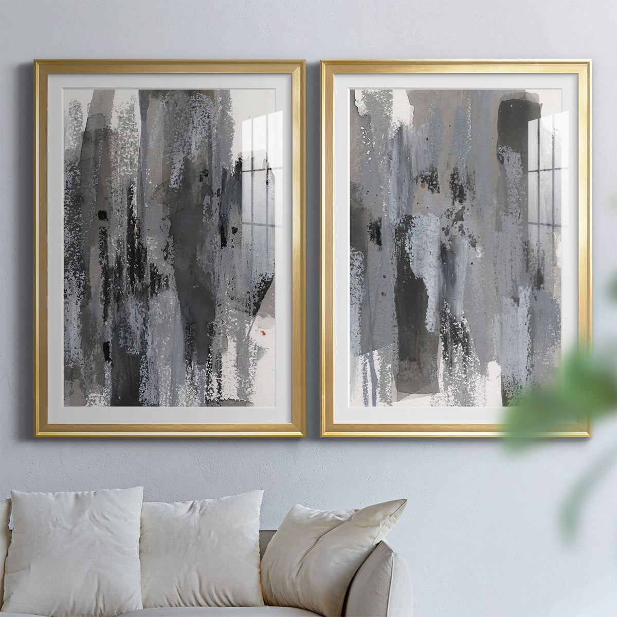 Wexford Home Loft Pastel III Premium Framed Print, 26.5" x 36.5" - Ready to Hang, Gold (Set of 2)
