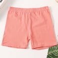 thumbnail image 4 of HAOTAGS Toddler Girls Short Leggings, Summer Elastic Waist Summer Solid Breathable Stretchable Gym Outerwear Shorts Watermelon Red 7-8 Years, 4 of 9