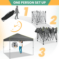 thumbnail image 6 of SANOPY 10' x 10' Outdoor Canopy Party Tent EZ Pop Up Canopy Commercial Instant Canopies Gazebo with Air Vent, 8 Stakes & 4 Ropes & 4 Sandbags for Beach Wedding Picnics Camping, 6 of 13