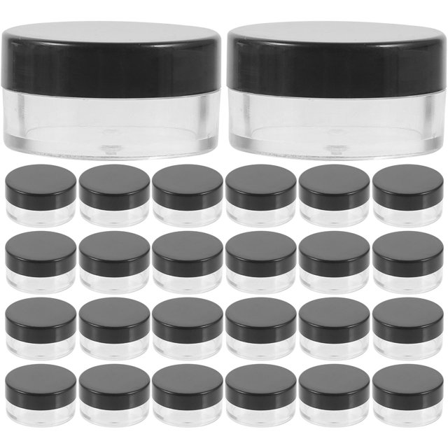 BESTYASH 60Ud Cremas De Plástico Negro Prácticas Para Maquillaje Y Viaje