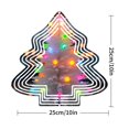 thumbnail image 3 of Stylish Metal Hanging Christmas Tree Wind Spinner - Colorful Snowy Design for Yard & Garden Decor Perfect Holiday Decoration, 3 of 7