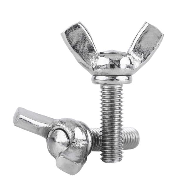 Bolsa de 5 tornillos de mariposa de acero inoxidable 304 para máquina (M5 x 12 mm)