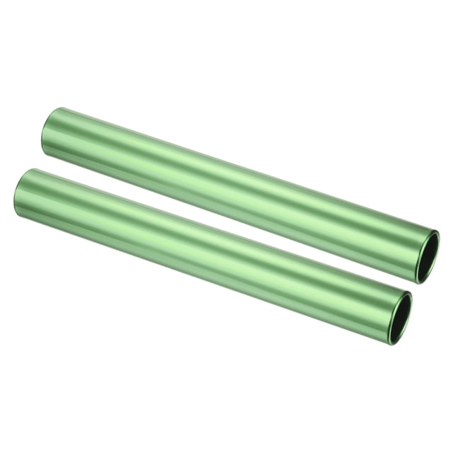 Unique Bargains Relais de Piste Bâton de Course en Alliage d'Aluminium, Vert 2 Pack