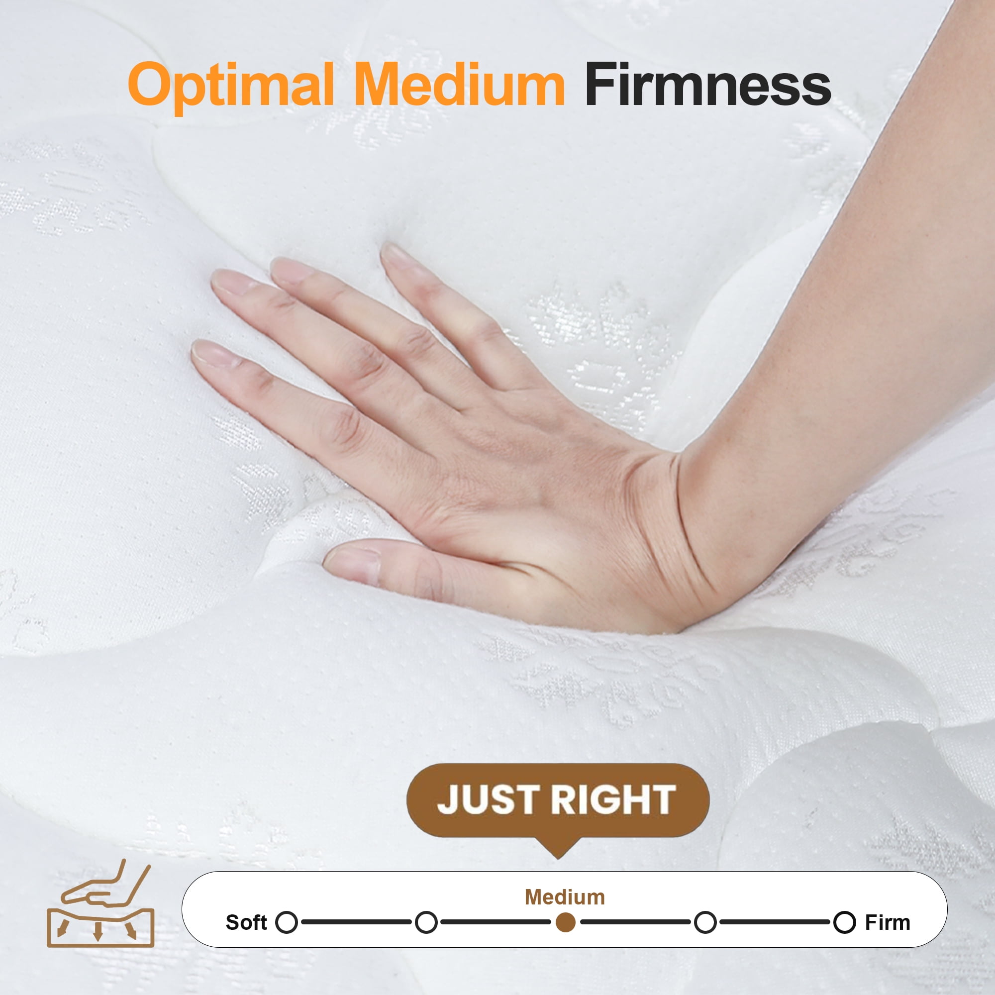 Full Mattress, 12 Inch Hybrid Memory Foam Mattress in a Box, Pressure Relief