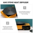 thumbnail image 3 of MERRYHAPY Gas Stove Heat Diffuser Aluminum Black Heat Distribution 1Pack, 3 of 8