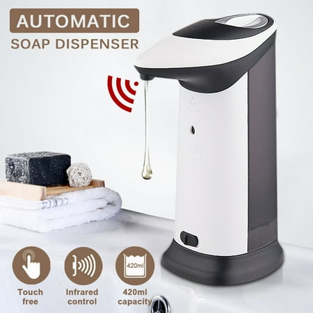 Free Standing Soap Dispenser - 420ml Hands Free Automatic Soap Dispenser Touchless Liquid Shampoo with IR Sensor for Kitchen Bathroom