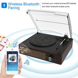 DIGITNOW 3-Speed Bluetooth Record Player, Belt-Driven Turntable with ...