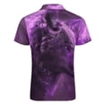thumbnail image 5 of Purple Wolf Men Zipper T-shirt Summer Casual Short Sleeve T-shirt Top, 5 of 7