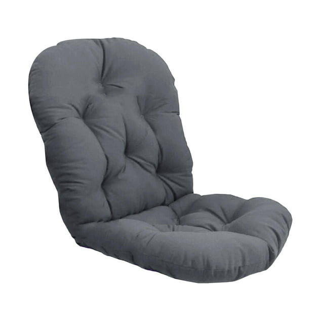 Solid Outdoor Polyester Rocker Cushion, 48" x 24", Rattan Wicker Rocking Cushion Dark gray (Only Cushion No Chair)