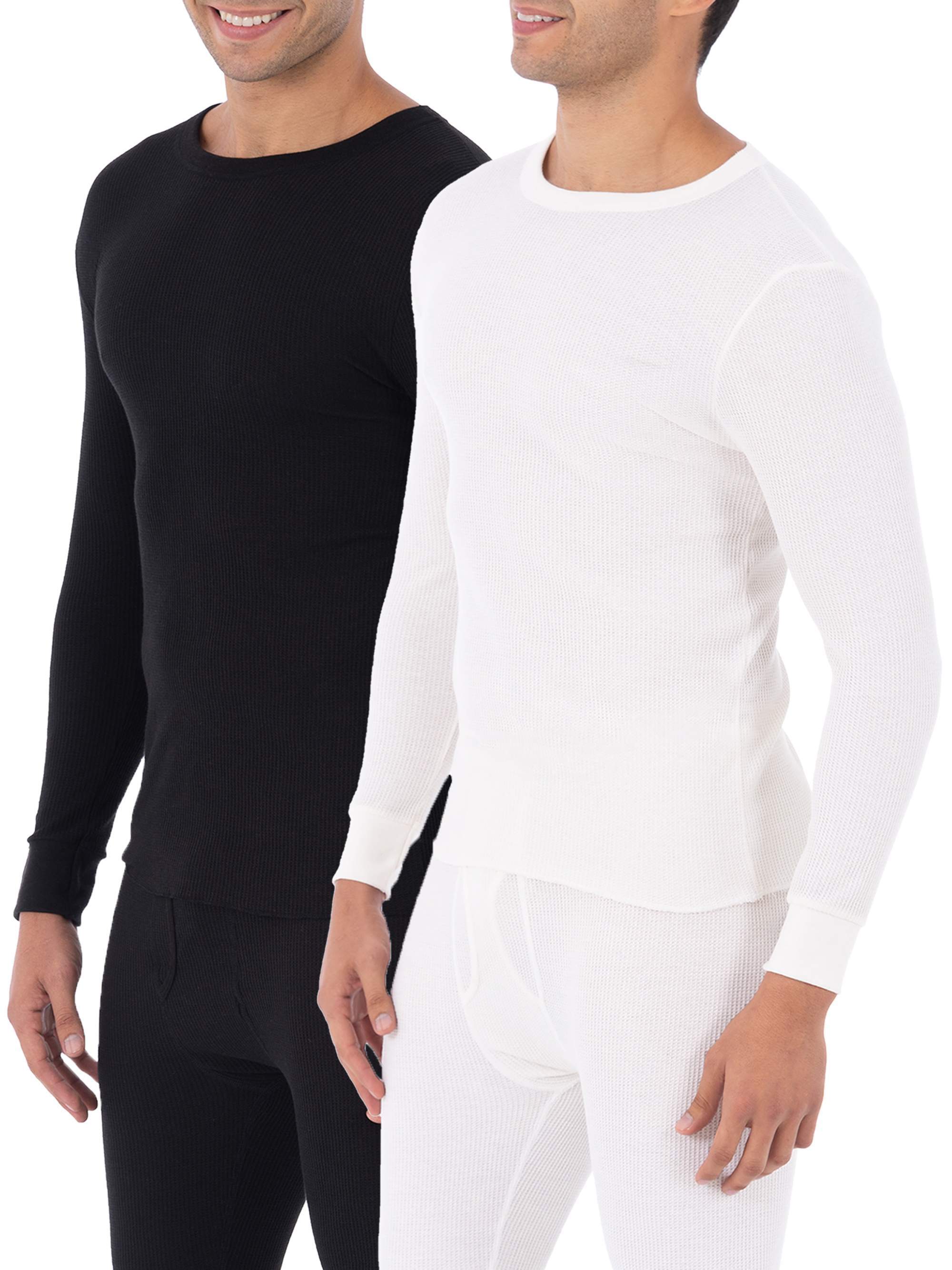 Top and Bottom Fruit of the Loom mens Recycled Waffle Thermal Underwear Set 