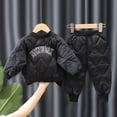 thumbnail image 5 of AUNVITO Boys Girls Winter Cotton Padded Jacket & Pants Set 0-6Y Thermal Insulated Button Front Casual Two-Piece Outfit for Cold Weather Play, 5 of 8