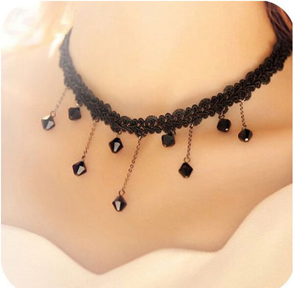Jewelry Beads Chain Collar Pendant Collar Metal Chain Bib Choker Necklace 