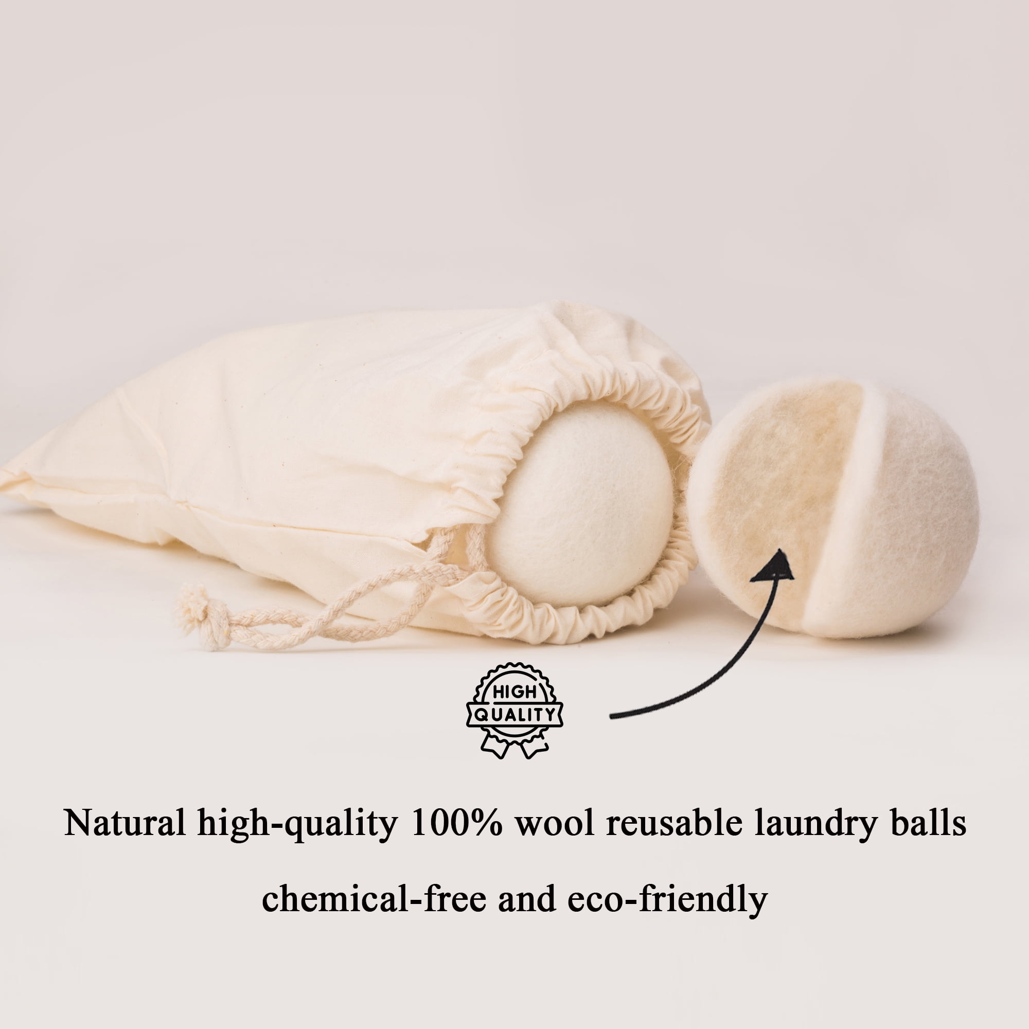 Wool Dryer Balls Organic XL 6 Balls per Pack by Loaddvni, Save Time,Money,Energy. Wool Dryer Balls Organic XL 6 Balls per Pack by Loaddvni, Save Time,Money,Energy. - Image 3