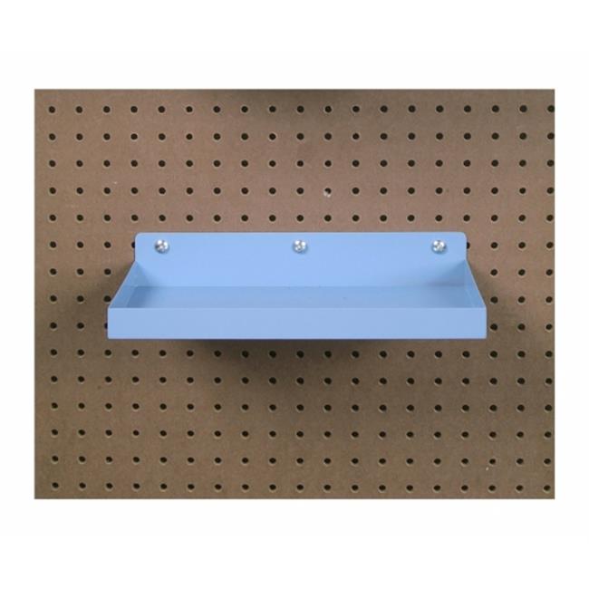 Deep Blue Epoxy Coated Locking Steel Pegboard Shelf with 36 Piece