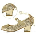 thumbnail image 3 of Bocca Girls Party Dress Shoes Gold Glitter Mary Jane Wedding Princess Shoes With Bow 1M, 3 of 5