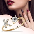 thumbnail image 2 of Dsscvnef Fashionable and Opening 26 Letters with Diamond Ring Ladies Jewelry, 2 of 4