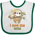 thumbnail image 3 of Inktastic Sloth I Love My Oma Boys or Girls Baby Bib, 3 of 4