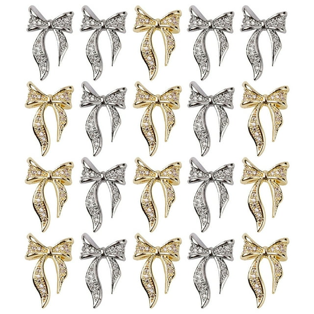 ColoMX 100pcs Decoración de la uña de la uña Bowknot Sticker Sticker Adorable Nail Art Tool
