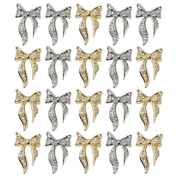 100pcs Decoración de arte de uñas DIAMANTE TRES-DIZAMIENTO DE DIAMANTE ROJA DE NAVEL ETIQUETA