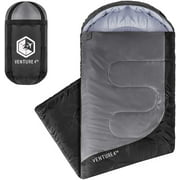 VENTURE 4TH Backpacking Sleeping Bags for Adults - Compact Lightweight - 40°F to 70°F - Single