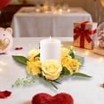 thumbnail image 5 of HuiXinOu Silk Rose Wreath with Candlestick - Artificial Floral Arrangement for Wedding, Party, Table Decor, February 14 Romantic Ambiance, Home Celebration, 5 of 6