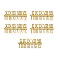 thumbnail image 1 of Cateissary 5 piezas de movimiento de reloj, números romanos de plástico, componentes de cuarzo silencioso, accesorio colgante para colgar DIY, Decoración del hogar dorado, 1 of 5