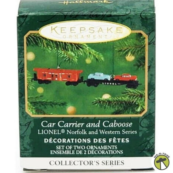 Hallmark Lionel Train Car Carrier & Caboose Norfolk & Western Series 2 Ornaments