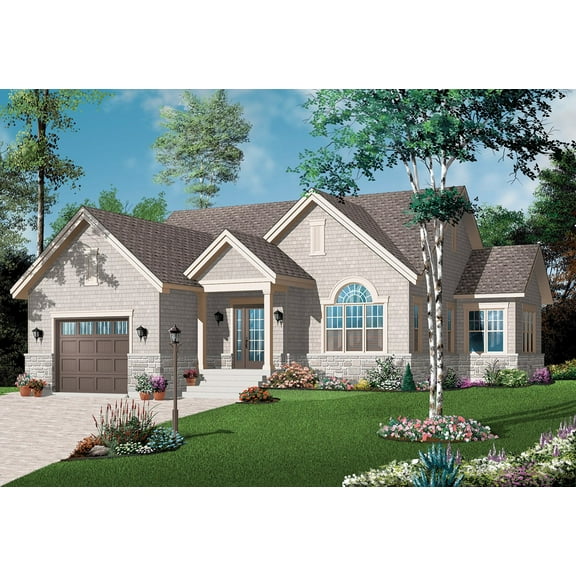 728-3260: Craftsman Small & affordable 2 Bed, 1 Bath Luxury Home Plan, 1276 Sq Ft: Full Blueprints with License to Build by Home Plan Marketplace - Lesuto