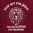 thumbnail image 5 of Wild Bobby Fear Not For Jesus The Lion Of Judah Has Triumphed Inspirational/Christian Unisex Graphic Hoodie Sweatshirt, Maroon, XX-Large, 5 of 5