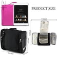 thumbnail image 2 of Gustave Extra Large Capacity Hanging Toiletry Bag, Travel Cosmetic Kit Sturdy Metal Hook Organizer Makeup Bag Grooming Tools "Black", 2 of 13