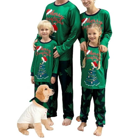 

Family Matching Christmas Pajamas Set Xmas Long Sleeve Sleepwear Nightwear For Couples Kids Baby