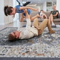 thumbnail image 3 of Logmey 2X3 Area Rug Blue Rug Traditional Non-Shedding Living Room Bedroom Dining Home Office Stylish, Stain Resistant carpet, 3 of 5
