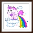 thumbnail image 2 of Art.com Pooping Unicorn Art Print by Reflux, Brown Frame Wall Art, 38" x 38", 2 of 5