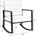 thumbnail image 2 of PetFurnishn Wicker Rocking Chair, Outdoor Patio Glider Chair with Heavy-Duty Frame, Thick Cushion, Rattan Rocking Chair for Backyard Garden Porch-Orange, 2 of 8